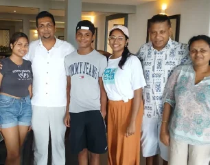A family group photo with our team